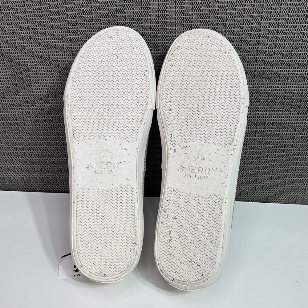 Sperry Men's Boat Shoes Size 11.5 Beige Canvas Slip-On Casual - Picture 7 of 8